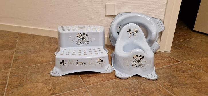 Set potje, verkleiner en trapje. Blauw mickey mouse., Kinderen en Baby's, Badjes en Verzorging, Zo goed als nieuw, Overige typen
