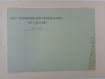 B104/ Plattegrond Noord West Nederland op 1-7-1817. Litho