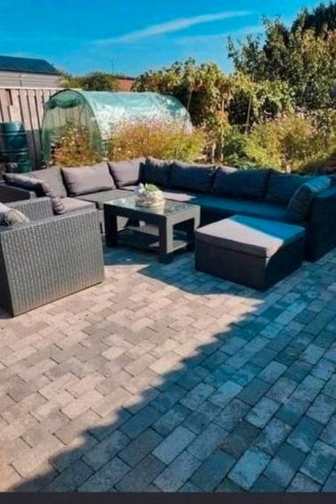 Grote loungeset, Tuin en Terras, Tuinsets en Loungesets, Gebruikt, Wicker, Ophalen
