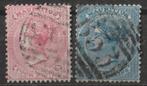 postzegels Mauritius - Michel 17 + 22 Queen Victoria 1860., Postzegels en Munten, Postzegels | Oceanië, Verzenden, Gestempeld