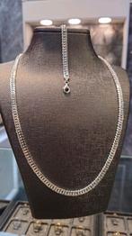 Mooie Zilver 925 set ketting met armband gourmet schakel