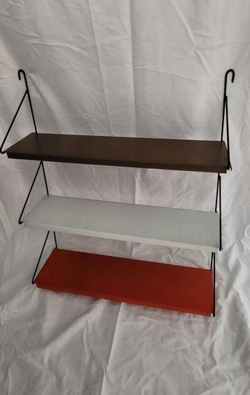 Vintage Tomado boekenrekje - Bruin, Grijs, Rood beschikbaar voor biedingen