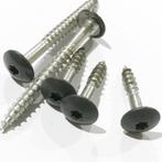 50-100 st Trespa houtschroeven RVS ZWART 4,8 X38 gevel, Verzenden, Nieuw, 250 cm of meer, Balken