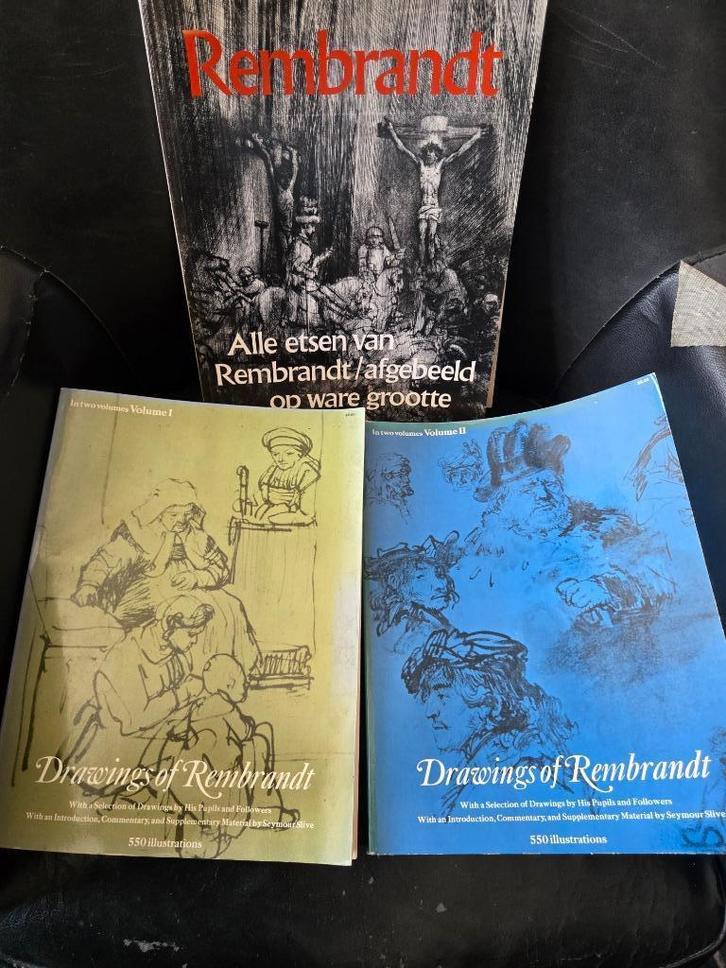 3 BoekenRembrandt: alle etsen, drawings of Rembrandt vol.1+2, Boeken, Kunst en Cultuur | Beeldend, Gelezen, Schilder- en Tekenkunst
