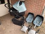 bugaboo donkey3 black/vapor mintblauw twin compleet tweeling, Kinderen en Baby's, Kinderwagens en Combinaties, Ophalen, Bugaboo