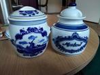 Mosterdpotjes. 2st. Per stuk te koop. Delfts blauw, Antiek en Kunst, Ophalen