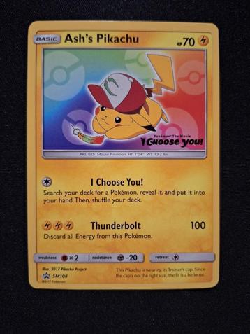 Ash's Pikachu SM108 Promo beschikbaar voor biedingen