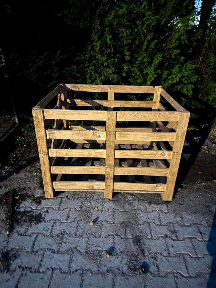 Palletbox boxpallet houten kisten gezocht opzoek, Doe-het-zelf en Verbouw, Kratten en Dozen, Overige typen, 100 cm of meer, 50 cm of meer