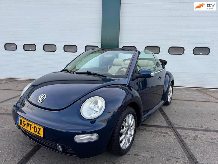 Volkswagen New Beetle Cabriolet 2.0 Highline Automaat! Leder, Auto's, Volkswagen, Bedrijf, Te koop, Beetle (Kever), ABS, Airbags