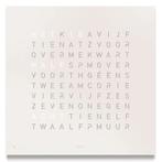 Nieuw Qlocktwo Earth White Pepper 90x90 large Woord Klok, Wandklok, Nieuw, Ophalen of Verzenden, Qlocktwo