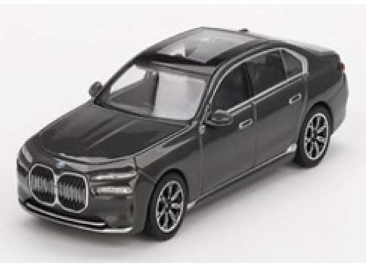 Jsn Mini GT 1:64 BMW i7 Xdrive 60, dravit grey 2024 LHD, Hobby en Vrije tijd, Modelauto's | Overige schalen, Nieuw, Auto, Ophalen of Verzenden