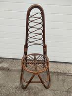 Manou en pitriet stoel seventies vintage, Huis en Inrichting, Ophalen, Gebruikt, Bruin, Vintage