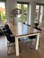 Eethoektafel + 6 stoelen, Strak, Gebruikt, 100 tot 150 cm, 200 cm of meer