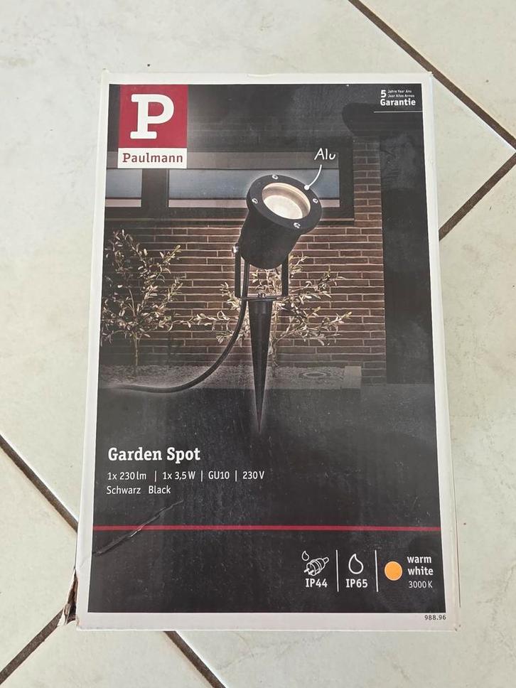 Tuinspot Paulmann 988.96 met LED GU10 - Nieuw in doos - IP65, Tuin en Terras, Buitenverlichting, Nieuw, Spots, Aluminium, Minder dan 50 watt