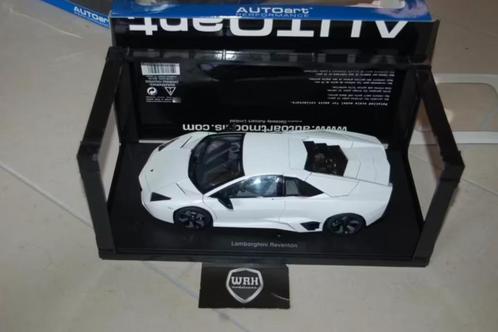 SALE 1:18 LAMBORGHINI REVENTON matt white Autoart 74594 WRH, Hobby en Vrije tijd, Modelauto's | 1:18, Zo goed als nieuw, Auto