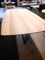 Deens ovale tafel 220x110x4 eiken fineer.NIEUW,, Ophalen, Vijf personen of meer, Overige vormen, Eikenhout