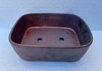 Bonsai schaal handgemaakt rood-bruin mat 23,3x17,6x7,5, Tuin en Terras, Bloempotten, Nieuw, Ophalen of Verzenden, Aardewerk, Rechthoekig