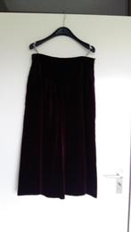 MOOIE KWALITEIT VELOURS BORDEAU RODE MIDDELLANGE ROK, Ophalen, Maat 42/44 (L), Gedragen, Rood
