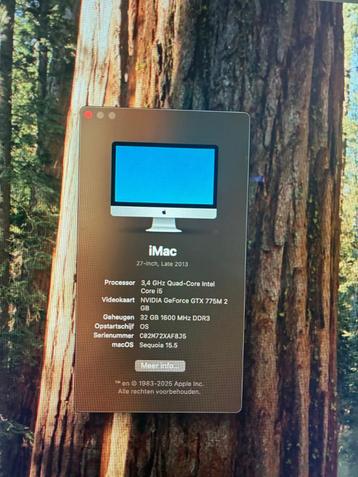 imac 27 inch late 2013 i5 -32gb ssd beschikbaar voor biedingen