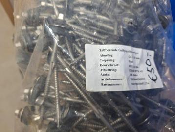 Rvs zelfborende golfplaat bouten. beschikbaar voor biedingen