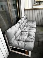 Mooie tuinbank wit met kussens!, Tuin en Terras, Ophalen, Gebruikt, Hout