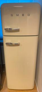 Creme Smeg Koelvriescombinatie fab30 166 cm hoog!, Witgoed en Apparatuur, Koelkasten en IJskasten, Gebruikt, 200 liter of meer
