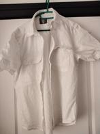 H&M Linnen Overhemd - Wit - XL, Kleding | Heren, Wit, Ophalen of Verzenden, H&M, Gedragen
