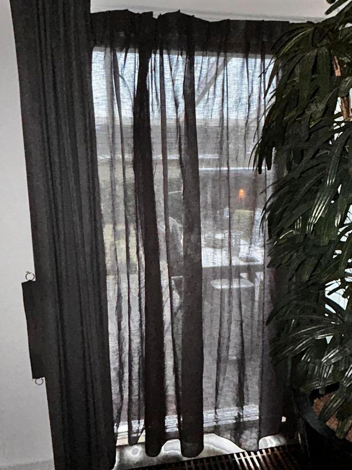 Inbetween Gordijnen Antraciet - 2x 220B x210H cm, Huis en Inrichting, Stoffering | Gordijnen en Lamellen, Zo goed als nieuw, 200 cm of meer