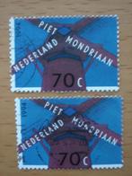 Piet Mondriaan 50ste sterfdag 5x  NVPH 1595 en 1596  , Postzegels en Munten, Postzegels | Nederland, Ophalen of Verzenden, Na 1940