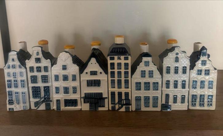 Klm huisjes Delfts blauw 8 stuks, Antiek en Kunst, Antiek | Keramiek en Aardewerk, Ophalen of Verzenden
