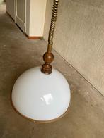 Vintage Lamp wit met hout, Huis en Inrichting, Lampen | Hanglampen, Ophalen, Gebruikt, Kunststof, Minder dan 50 cm