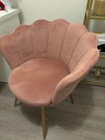 Roze velvet schelpstoel, Ophalen, Minder dan 50 cm, Minder dan 75 cm, Zo goed als nieuw