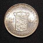 2 1/2 gulden 1940, Verzenden, Zilver, Koningin Wilhelmina, Losse munt