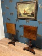 Set antieke Anglo Indian tilt top tafels / bijzettafels, Ophalen of Verzenden