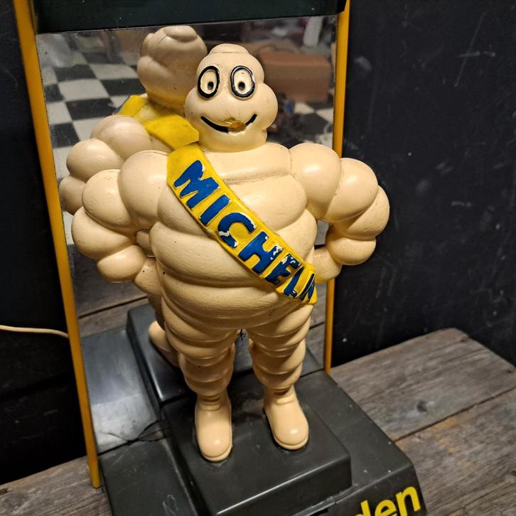 Michelin bibendum ( Schade), Verzamelen, Merken en Reclamevoorwerpen, Gebruikt, Reclamebord, Ophalen