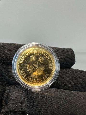 24k Togo 2025 Gouden Munt 1500 Francs CFA beschikbaar voor biedingen