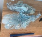 2 kerstdecoratie pauwen voor de kerstboom of op kersttafel, Diversen, Kerst, Ophalen, Gebruikt