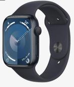 Apple Watch Series 9 45mm, GPS, Zwart Geseald in Doos, Nieuw, Ophalen of Verzenden, Zwart