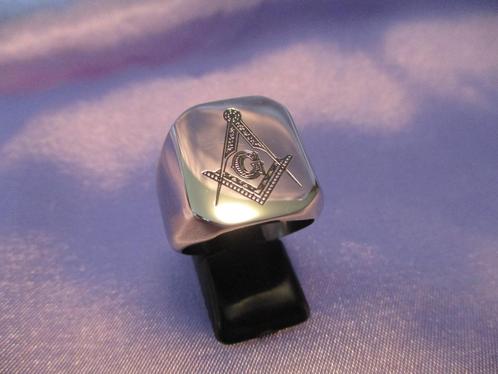 Master Masonic (Vrijmetselaars) zegelring, Sieraden, Tassen en Uiterlijk, Ringen, Nieuw, Heer, 20 of groter, Zilver, IJzer of Staal