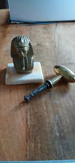 Koperen farao en deur knop, Ophalen of Verzenden