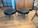Ronde poef /  bijzettafel, Huis en Inrichting, Tafels | Salontafels, Rond, Zo goed als nieuw, Minder dan 50 cm, 50 tot 100 cm