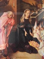Oude ingelijste prent uit Italië met Maria en kind 26,5 cm., Antiek en Kunst, Ophalen of Verzenden