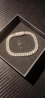Iced Out Moissanite Miami Cuban Link Armband 6mm  925 Zilver, Ophalen of Verzenden, Zo goed als nieuw, Met bedels of kralen, Zilver