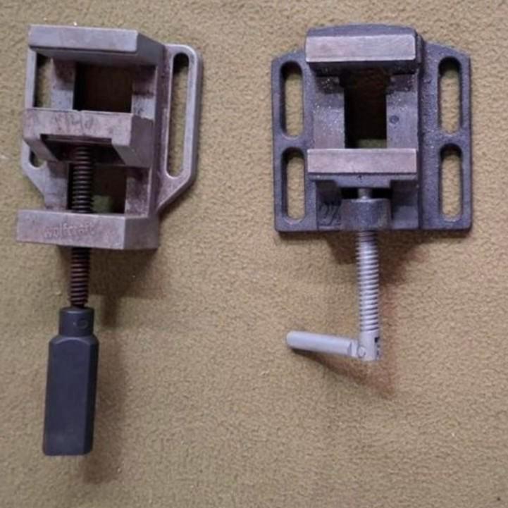 2 x machineklem / bankschroef, Doe-het-zelf en Verbouw, Werkbanken, Gebruikt, Minder dan 70 cm, Bankschroef, Ophalen of Verzenden