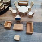 Houten Poppenhuis Meubeltjes Set, Verzamelen, Poppenhuizen en Toebehoren, Ophalen of Verzenden, Gebruikt, Poppenhuis