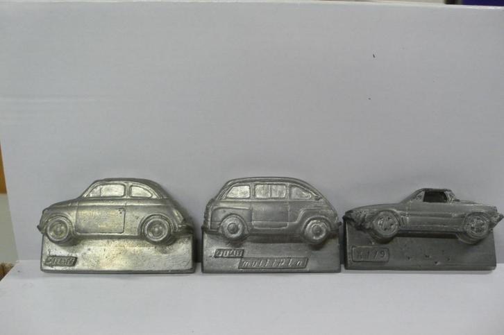 fiat 500/600/600 multipla/850/x1/9 metalen mallen,UNIEK!!!!!, Hobby en Vrije tijd, Modelauto's | 1:43, Nieuw, Auto, Overige merken