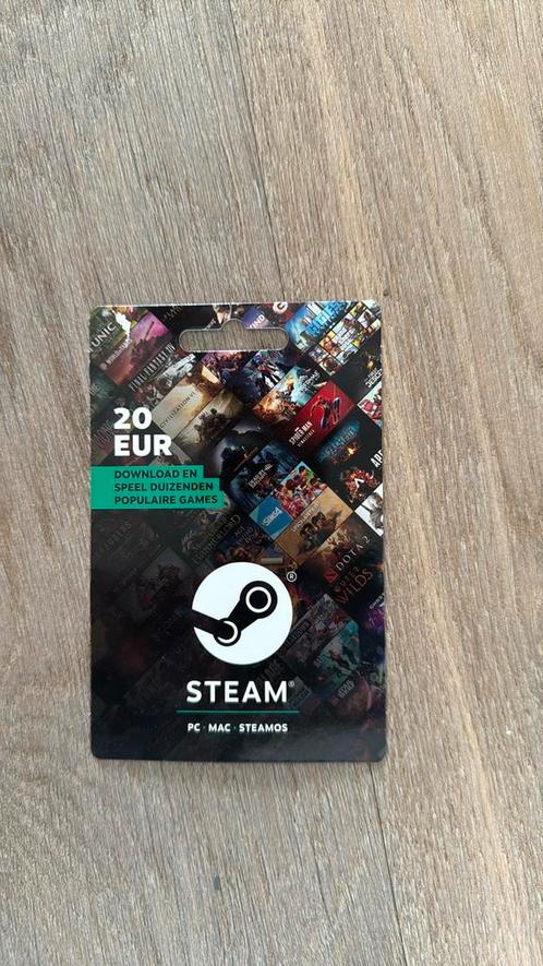 Steam gift card €20, Tickets en Kaartjes, Kortingen en Cadeaubonnen, Eén persoon, Overige typen, Cadeaubon