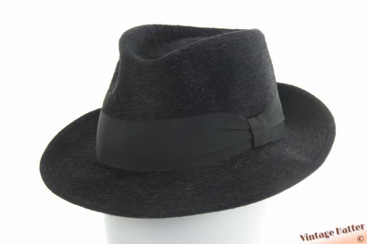 Vintage Gleufhoed Flechet Selection grafietkleurig 56,5 - 57, Kleding | Heren, Hoeden en Petten, Zo goed als nieuw, Hoed, 57 cm (M, 7⅛ inch) of minder