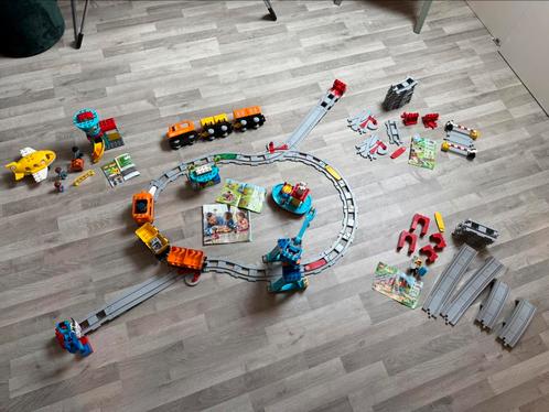 Driedelig duplo treinset, extra trein, vliegtuig en boot, Kinderen en Baby's, Speelgoed | Duplo en Lego, Gebruikt, Duplo, Ophalen