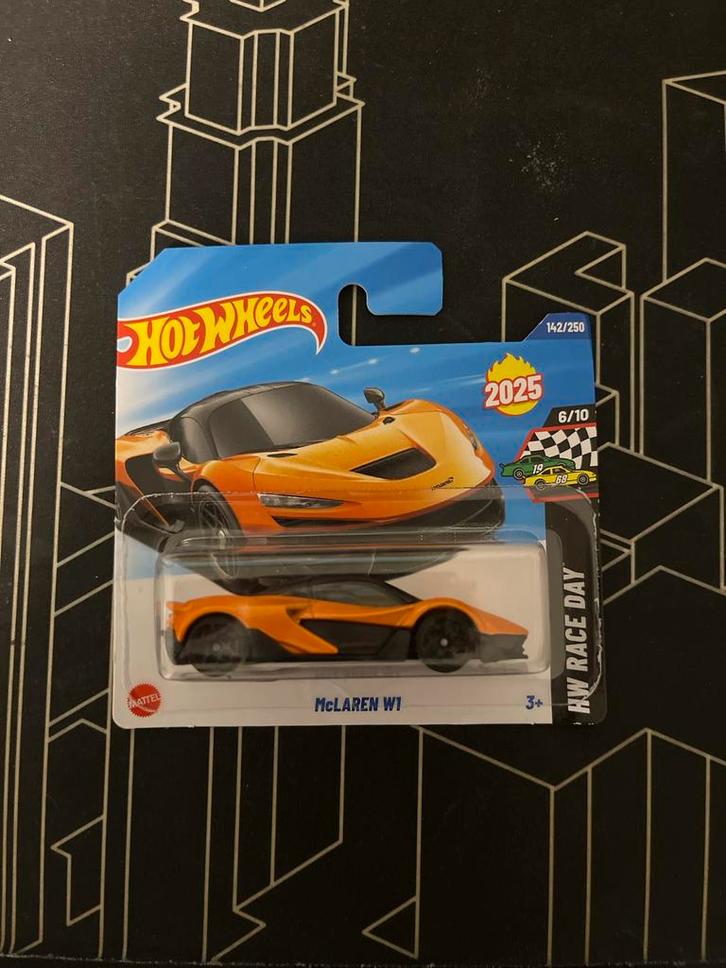 Hot Wheels McLaren W1 - Oranje, Hobby en Vrije tijd, Modelbouw | Auto's en Voertuigen, Nieuw, Auto, 1:50 of kleiner, Overige merken